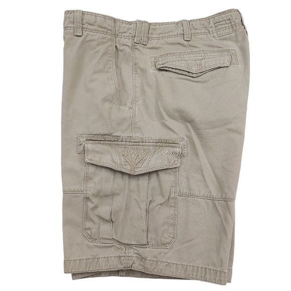 Timberland Cargo Shorts Mens 38 Beige Flat Front High Rise Cotton Outdoor Hiking - Picture 4 of 10